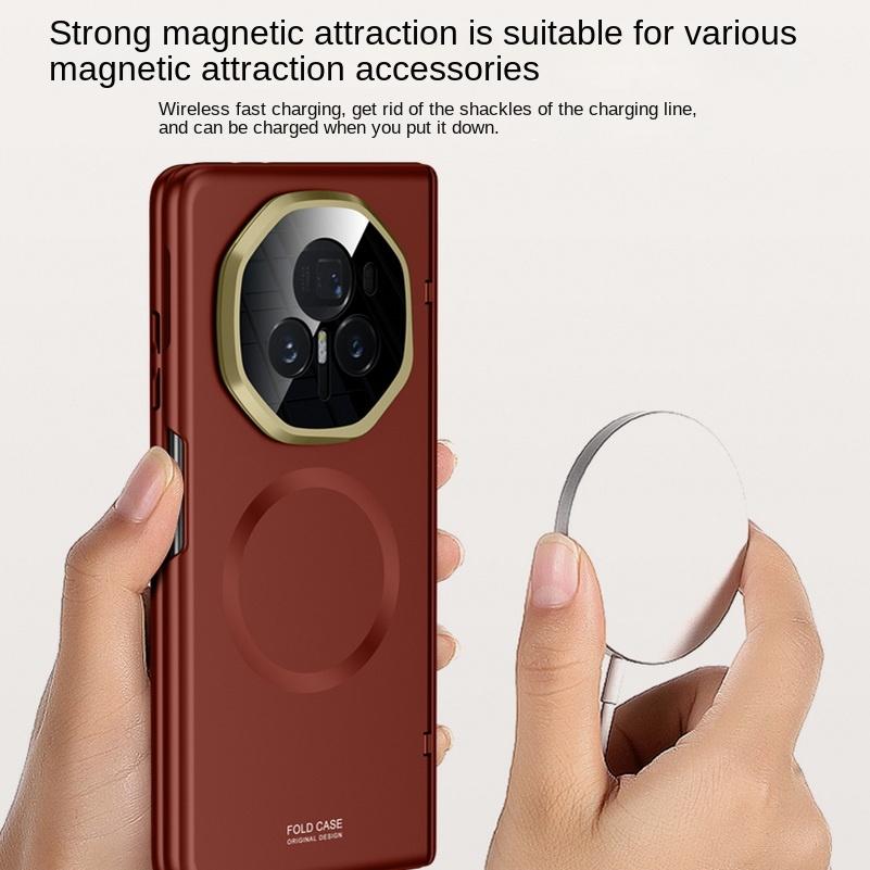 Magsafe Magnetic With Privacy Tempered Glass Flim Full Protect Case For Honor Magic V 3 Magic V3 Spring Hinge Holder Cover