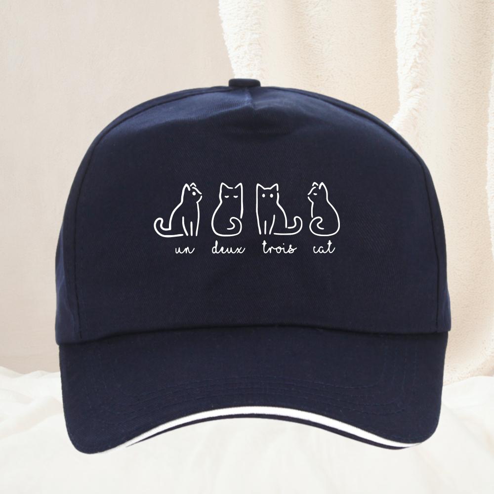 Four Little Cats Holding Fish Women Cartoons Prints Baseball Cap Outdoor Travel Visor Hat Cool Adjustable Unisex Womens Gift Caps