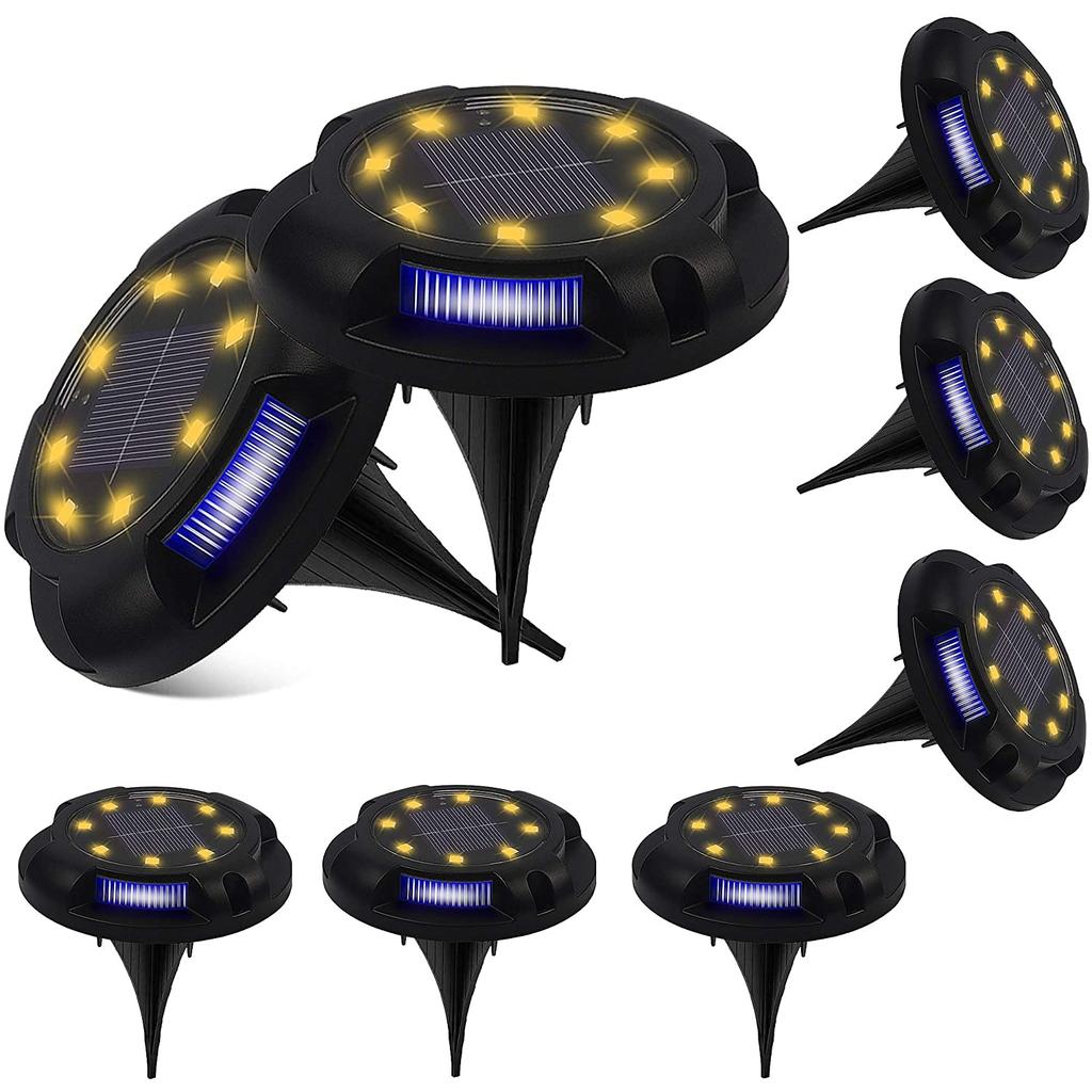 12 LED Solar Buried Lamp In-Ground Light Outdoor Waterproof Multicolor Exterior Sunlight for Garden Yard Lawn Pathway Decoration