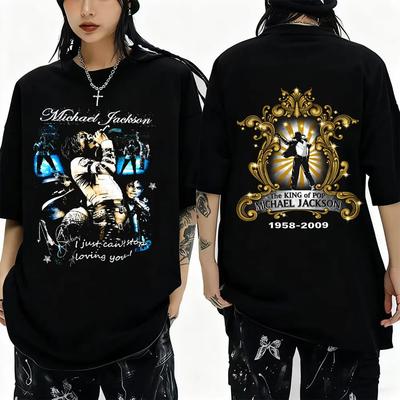 The King of Pop Michael Jackson Graphic Print T-shirt Men Women Fashion Vintage Gothic Rock T Shirt Male Punk Oversized T-shirts