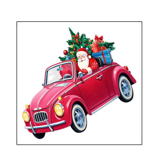 Merry Christmas Toilet Sticker Waterproof Self-adhesive PVC Living Room Bathroom Wall Santa Car Reindeer Stocking Toilet Seat Lid Decoration Decal