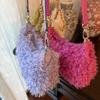 Commuting Crossbody Bag Satchel Bag Furry Bag Stuffed Bag