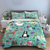Colorful Dog Fitness Art Set Soft Comfortable Duvet Cover Bedding Set Included 1*Duvet Cover & 2*Pillowcases gift
