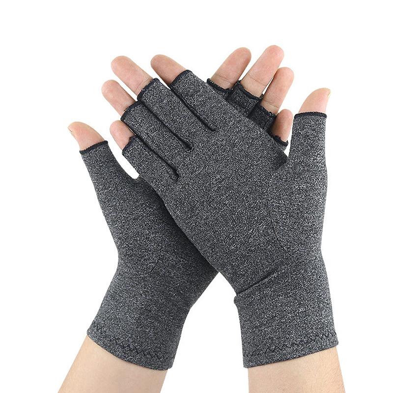 Arhtitis Gloves Men Women Therapy Compression Gloves Hand Arthritis Joint Pain Relief Health Care Half-Finger Wrist Gloves