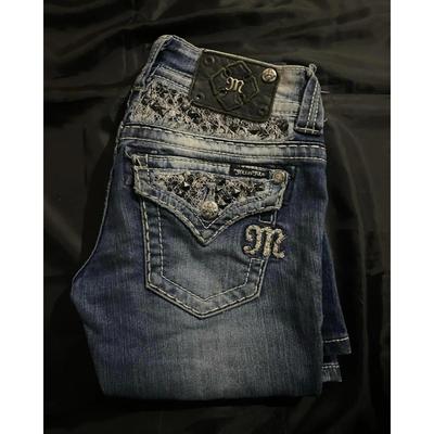 RogueWave Streetwear Vintage Džíny Oblečení Y2K Dámské Vintage Kapsa Flitry Vyprané Modré Baggy Džíny Střední Pas Úzké Kalhoty