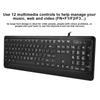 Ergonomic USB Interface Multimedia LED White Backlight Keyboard for Old Man