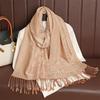 Autumn And Winter Imitation Cashmere Shawl Women'S Ethnic Style Warm Scarf Jacquard Tassel Women'S Shawl
