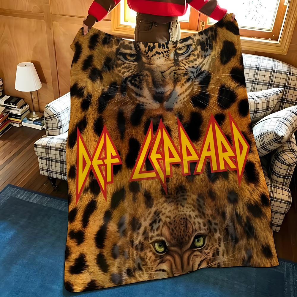 Coperta a Quadri Throw Music D-Def L-Leppard Adatta per Divani Letti Uffici Viaggi, Sedie da Campeggio