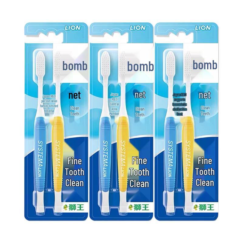 

Lion Fine Tooth Clean Soft Bristle Toothbrush - 6 Pack