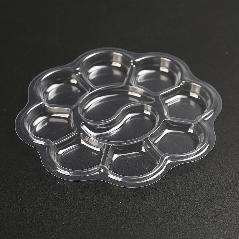 20Pcs Disposable Gouache Oil Painting Palette Plum Blossom Shape Painting Art Palette Washable Watercolor Paint Palette