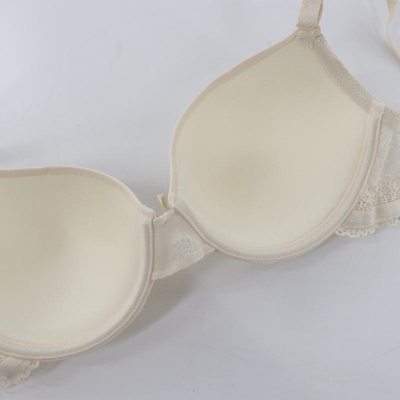 Women Small Size Bra Thin Mold Cup Bow Lace Push Up Bras Comfortable  with Wire Brassiere 75B - 85B -9863