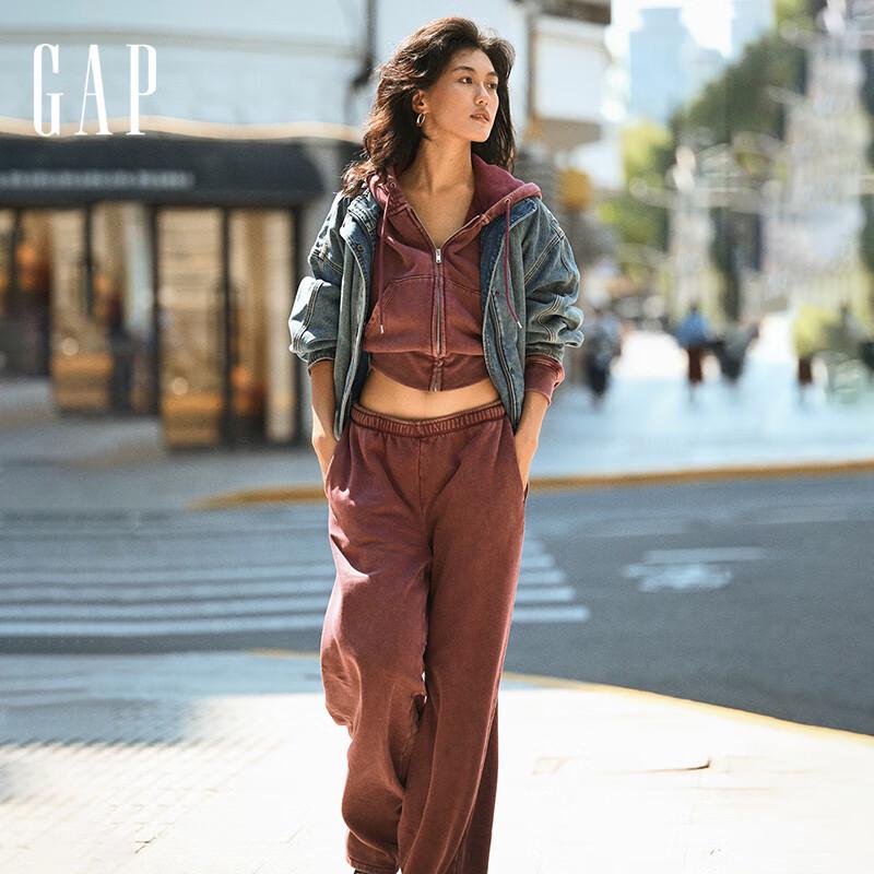 Gap Women's 2025 Spring Short Zip Hooded Sweatshirt