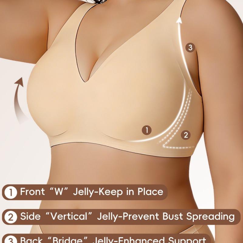 Women Seamless Wireless Comfortable Full Coverage Push Up Gathering Bra