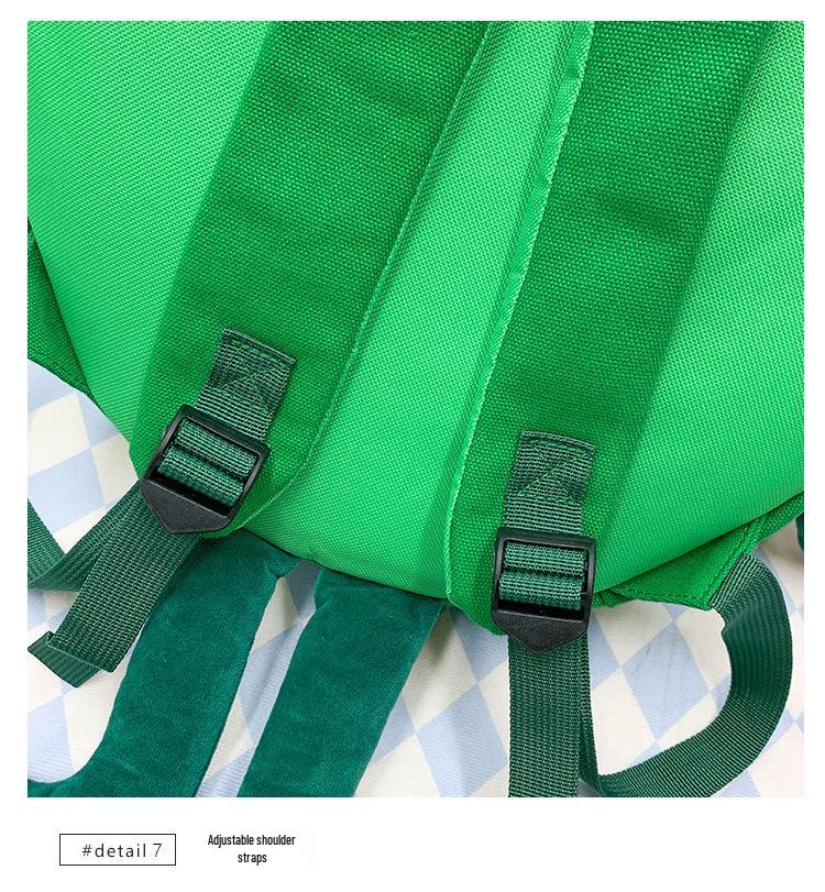 Women's Cute Four-Legged Monster Canvas Backpack - Fashionable, Large Capacity for Travel and School.