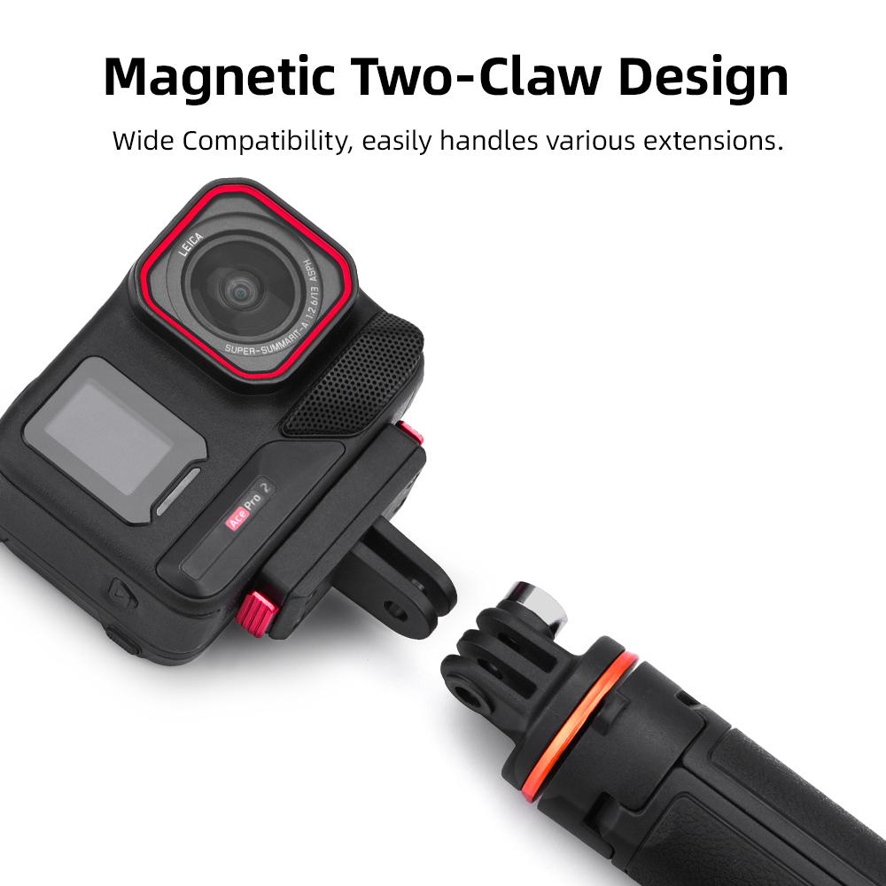 FLYMILE Magnetic Mount for Insta360 Ace Pro 2/Ace Prp/Ace Quick Release Camera Adapter Base