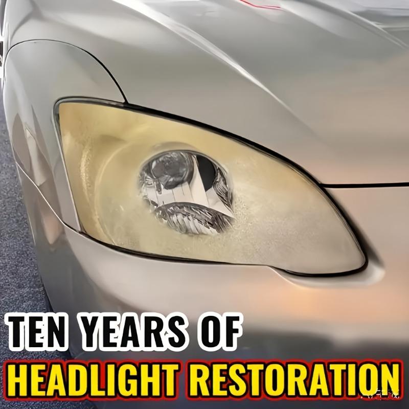 Car Headlight Restoration Spray Remove Yellowing Oxidation Blur Improve Light Transmittance