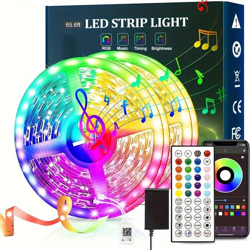 Kit 24V 3535 RGB LED Ambient Light Strip with 44-Key Bluetooth Music Control