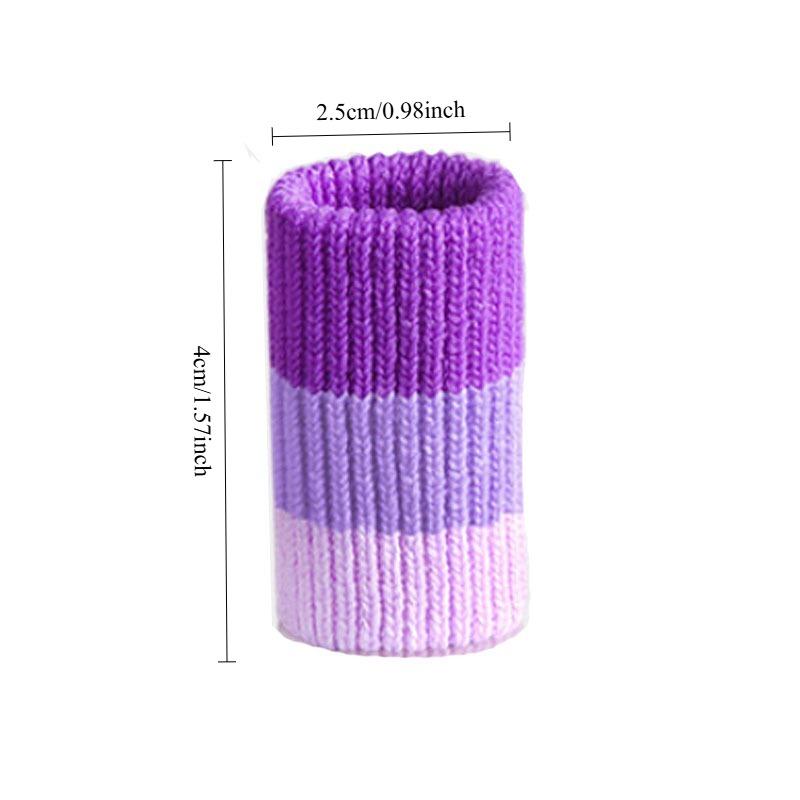 10pcs New Arrival Rainbow Finger Guards - Breathable Nylon Protective Sleeves for Sports, Basketball, Badminton