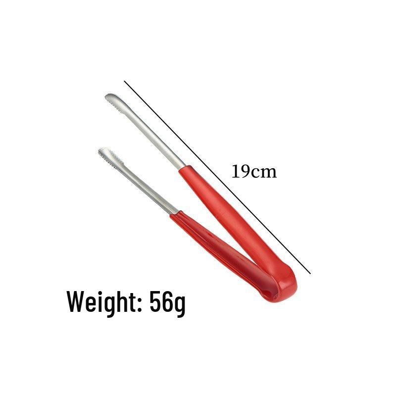 Korean Style 304 Stainless Steel Serrated BBQ & Bread Tongs