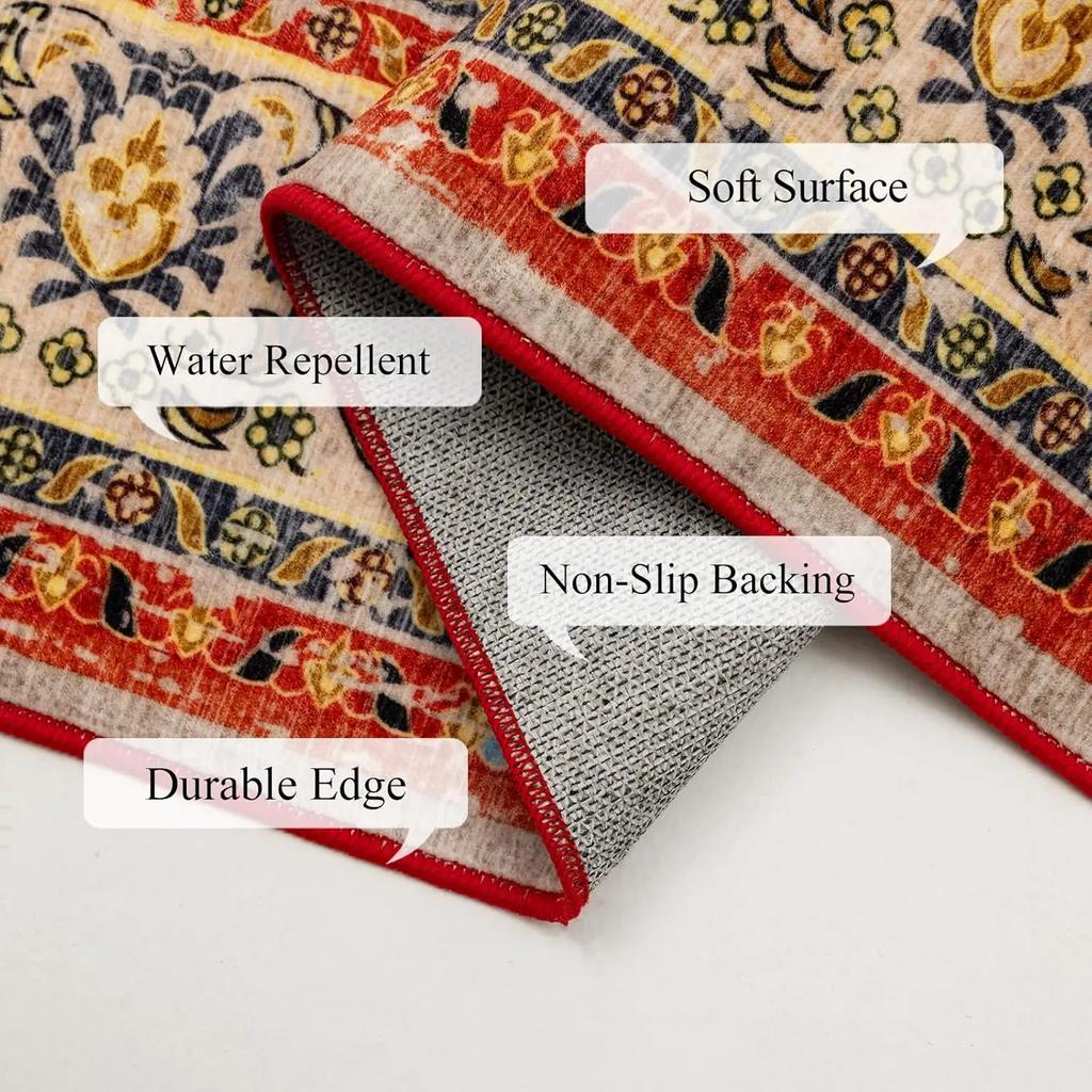 Amerikanischer Boho-Teppich - Feuchtigkeitsbeständige, maschinenwaschbare Fußmatte für den Eingangsbereich, Badezimmer-Fußmatte zur Heimdekoration