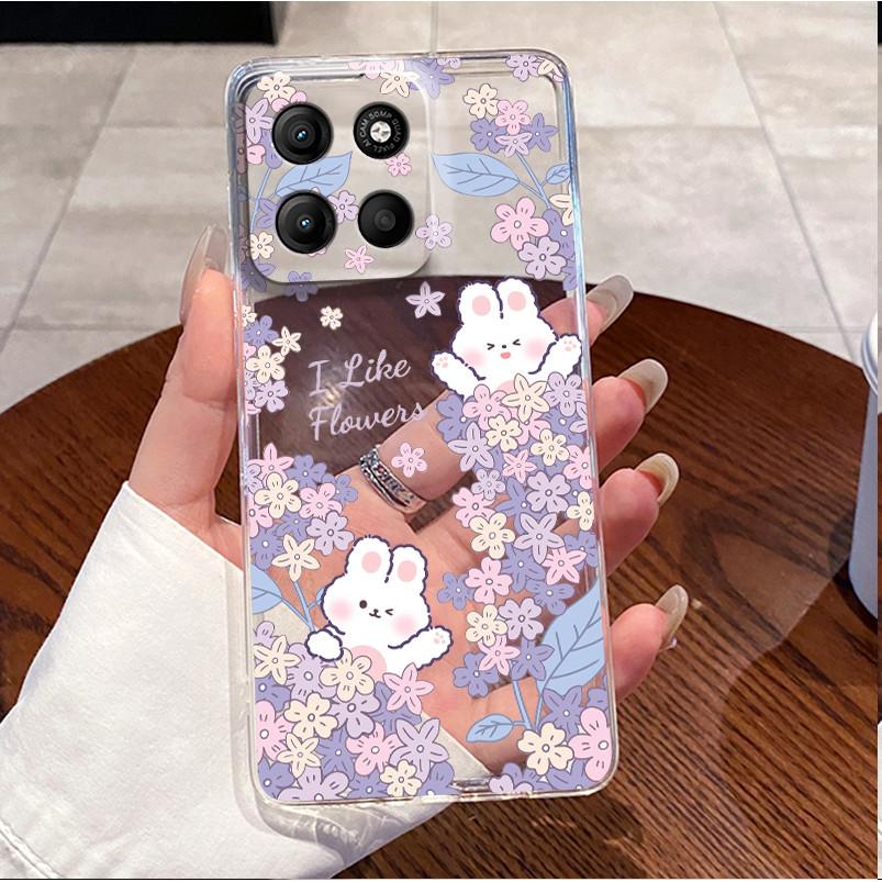 Phone Case For Motorola Moto G17 Power Case Luxury Cute Love Rabbit Funny Clear Soft TPU Silicone Cover For Moto G17Power Bumper