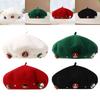 Christmas Beret Cap Women Men Beanie Beret for Holiday Birthday Gift Party