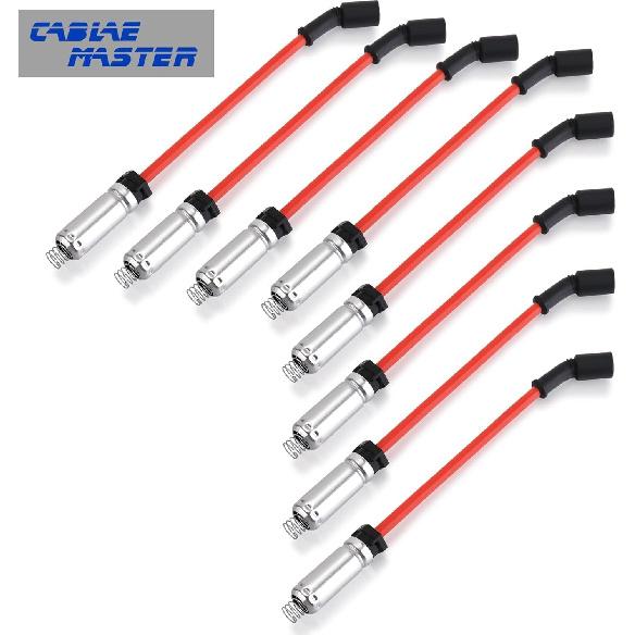 10.2 MM Racing Spark Plug Wires For LR4 LM7 L59 L33 LQ4 LQ9 Escalade Avalanche Silverado Tahoe W4500 Tiltmaster Sierra Yukon H2 4.8L 5.3L 6.0L V8