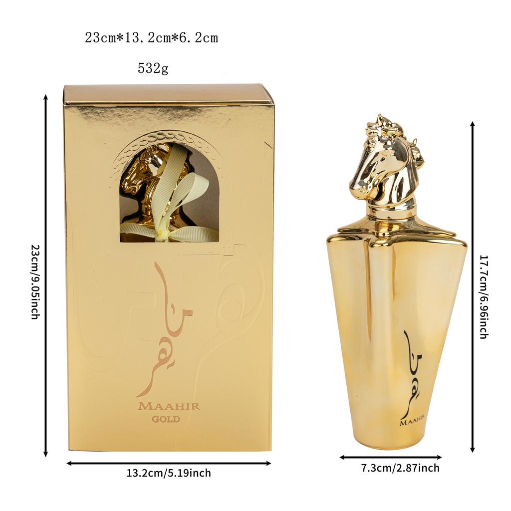 New horse head perfume golden neutral fragrance perfume spray strong fragrance unisex
