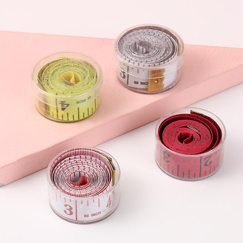 

1 шт. рулетка, пластиковая коробка, швейная измерительная одежда, линейка из искусственной кожи, портновская измерительная трехнедельная рулетка