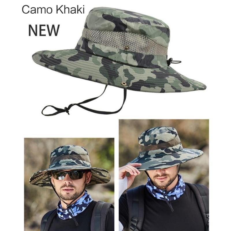 Foldable Bucket Hat for Adult Teenagers Wide Brim Foldable Fisherman Hat Spring Summer Anti-uv Hat Camouflage Design