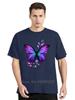 Mens Clothing Colorful Butterfly Petal Oversized Tshirt Short Sleeve Round Cotton Tshirt Cute Graphic Fitness T Shirt Female