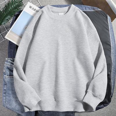 Damen Herbst Locker Rundhals Pullover Sweatshirt Einfarbig Lässiges Oberteil