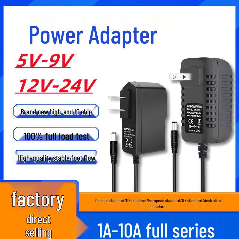 Universal Power Adapter: 12V2A, 5V1A/24V3A/4A/5A, European & American Standard for LED Lights & Speakers