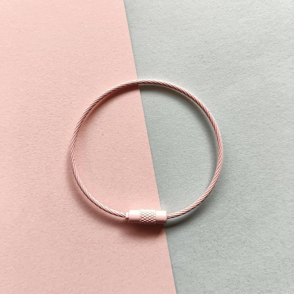 Rotating Metal Wire Rope Keyring Charm for DIY Bags