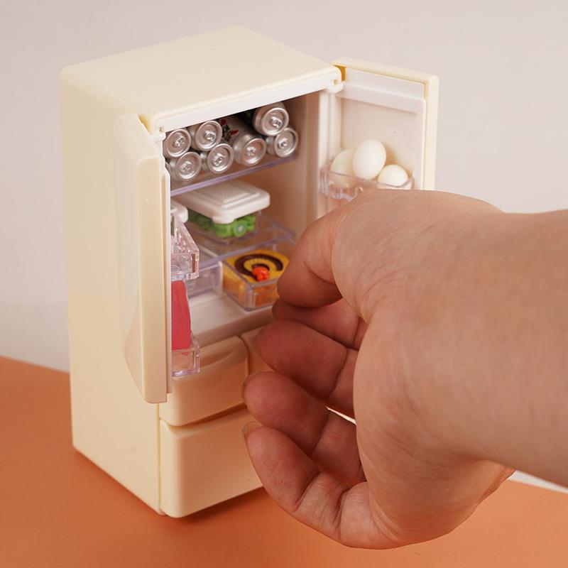 Miniature Furniture 1:12 Doll House Mini Appliance Model Kitchen Scene Play House Refrigerator Accessories Food Play Ornament