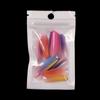 20 Pieces/box DIY Full Coverage Fake Nail Tips Fake Nails Rainbow Gradient Candy Color Trapezoid Fake Nails Super Long Ballet Wear-resistant Nails