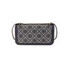Tory Burch Eleanor T Monogram Logo Magnetic Closure Jacquard And Leather Crossbody Shoulder Bag Small Women Bags Navy-Blue 159013-405