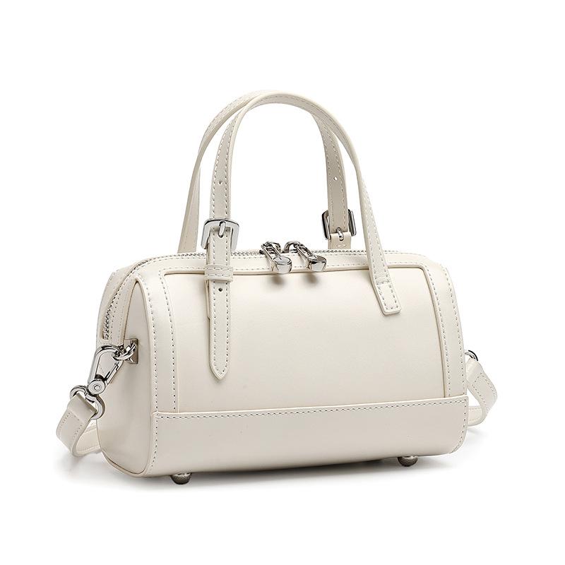 Leather Korean niche pillow bag women's light luxury handbag women's 2026 summer Boston bag