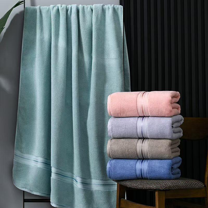 Хлопок гребенной 100 * 185 утолщенное большое полотенце банное для взрослых банное полотенце 840 г пляжное полотенце дышащее и впитывающее bright satin【100*185】 темно-серого