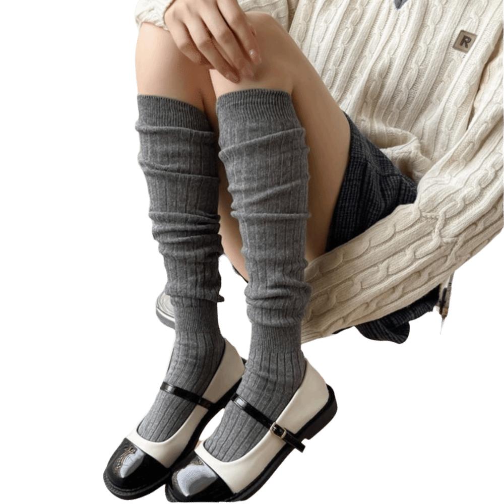 1pair Loose Long Stockings Breathable Mid-Calf Socks Sweet Lolita Ballet Stockings Women