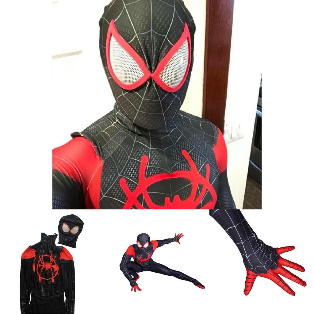 Spider Into The Spider-verse Lycra Spandex Kids Adult Costume With Exquisite Detail