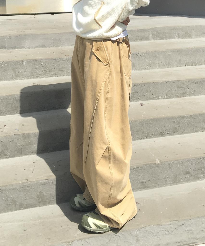 INTEMPOMOOD New Hound Curved Pants_Beige