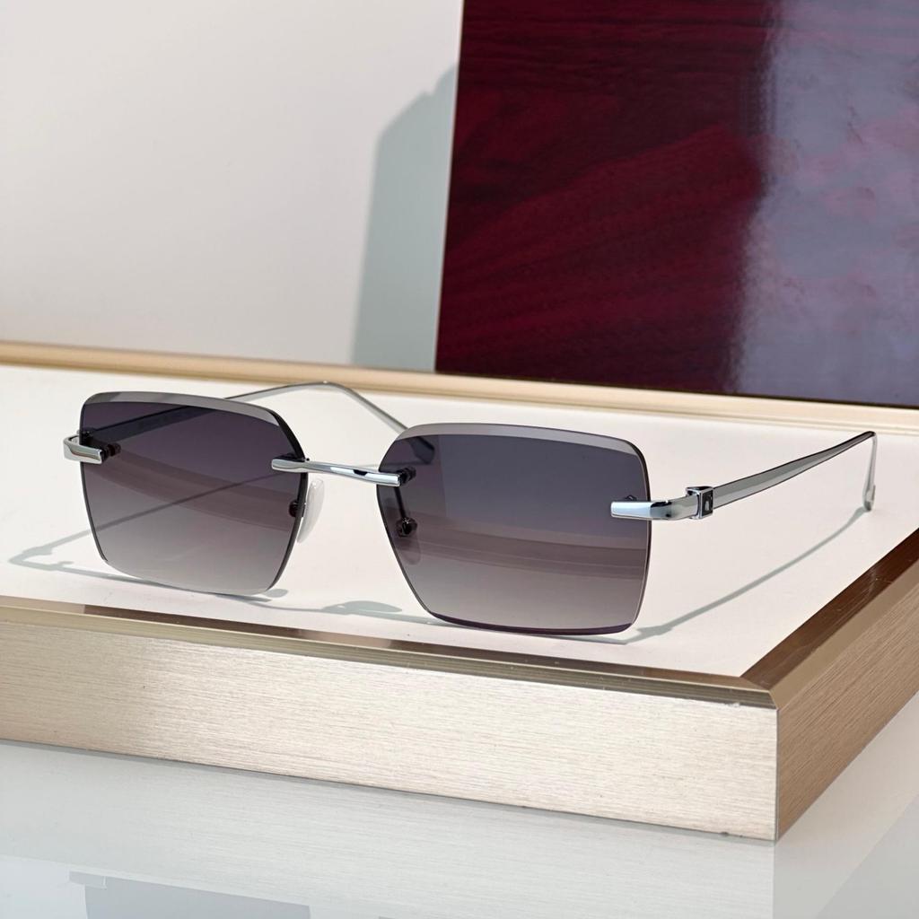 Unisex Luxury Frameless Square Sunglasses - Versatile Metal Fashion for Parties and Photos