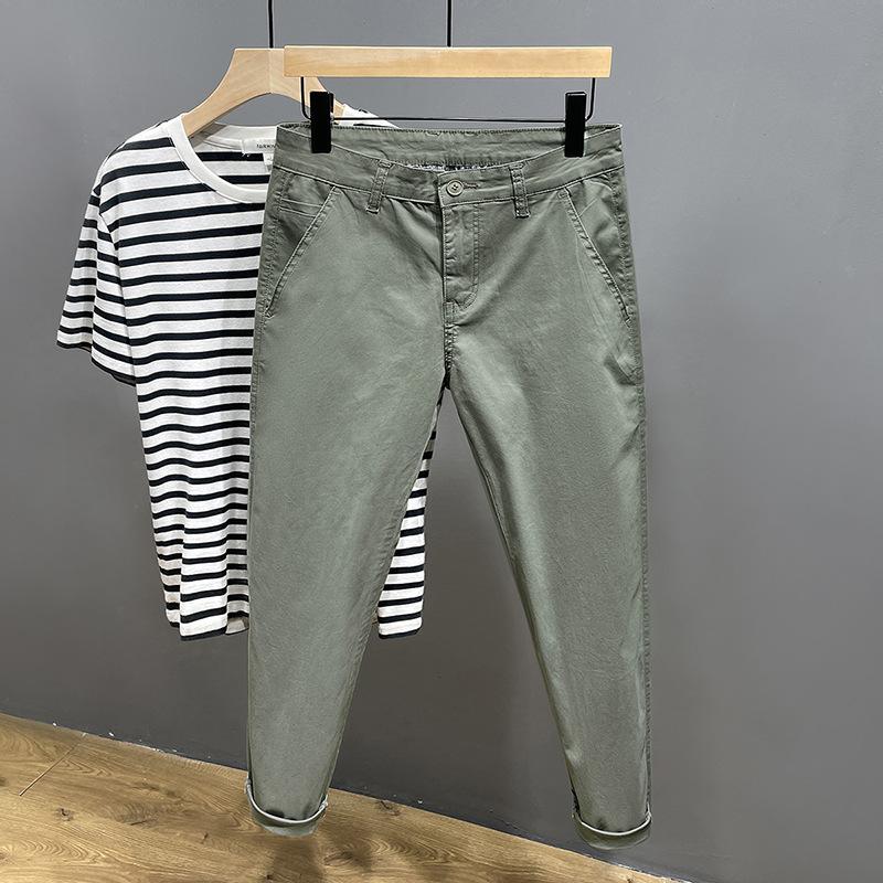 

Men s Summer Casual Thin Cropped Pants, Plus Size, Loose Fit, Small Leg, Harem Pants 38 зелений