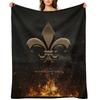 Fleur De Lis My Faith Is My Shield Throw Blanket Weighted Warm Designers Blankets For Bed Blankets