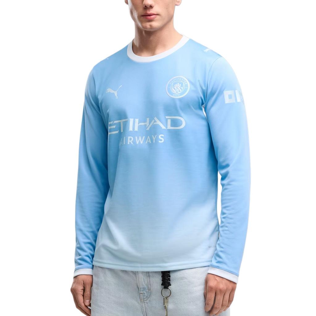 Puma Clubul de Fotbal Manchester City Sezonul 2026-27 Tricou de Casă Respirabil cu Managementul Umidității Gât Rotund Mânecă Lungă Tricou Bărbați 784327-01