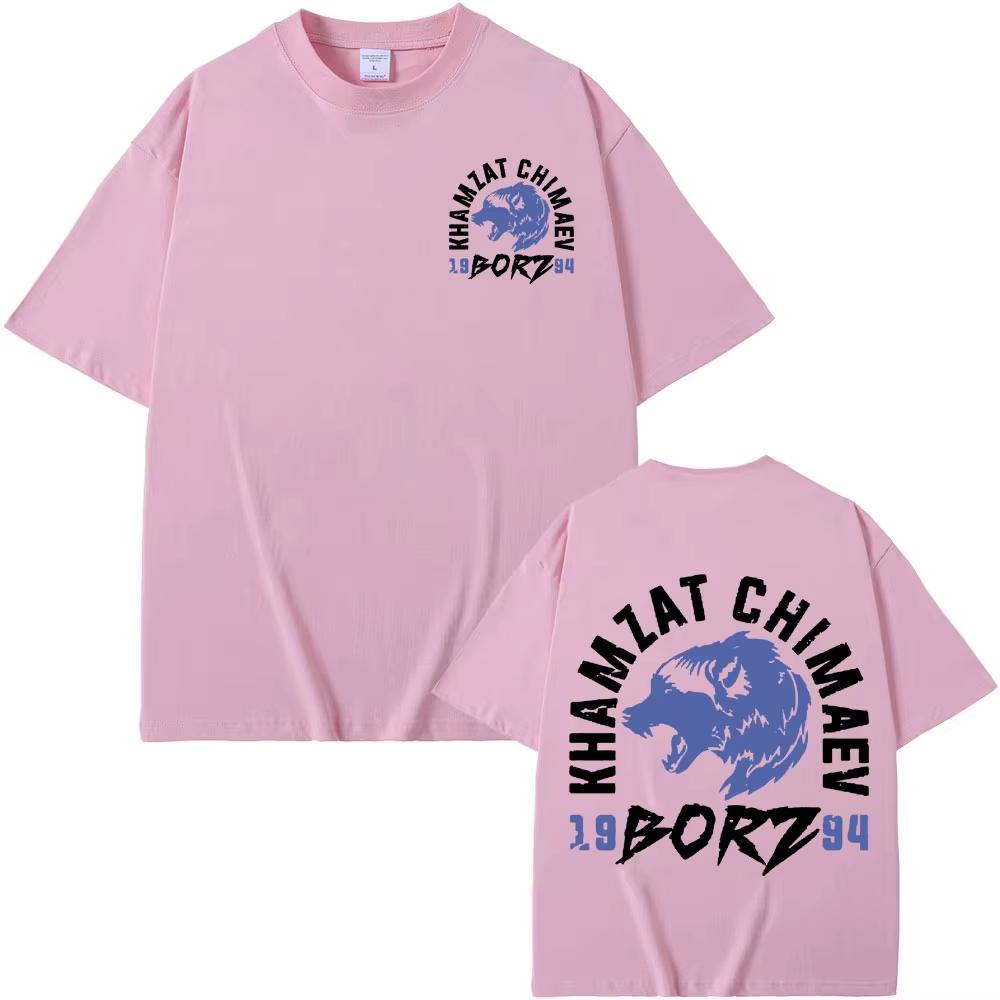 2026 Khamzat Chimaev borz Logo Graphic Tshirts Mens Clothing Vintage Fashion Gothic Cool T Shirts Casual pure Cotton Top
