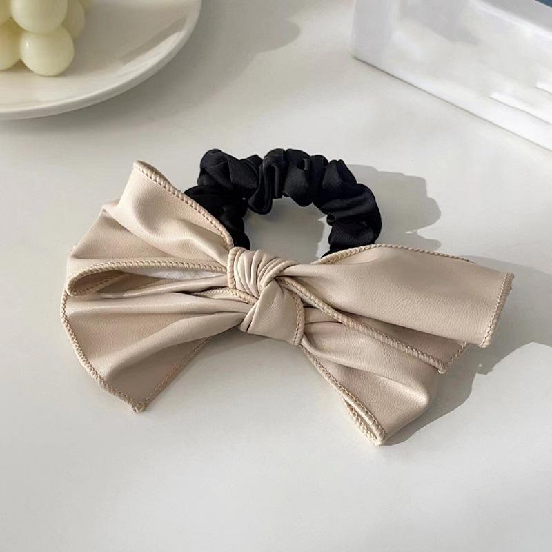 Изысканная Элегантная Кожаная Заколка-Бант Ободок Резинка для Волос Милая Заколка-Бант из ПУ Заколки-Крокодильчики Заколка для Волос Хвост Аксессуары Подарки