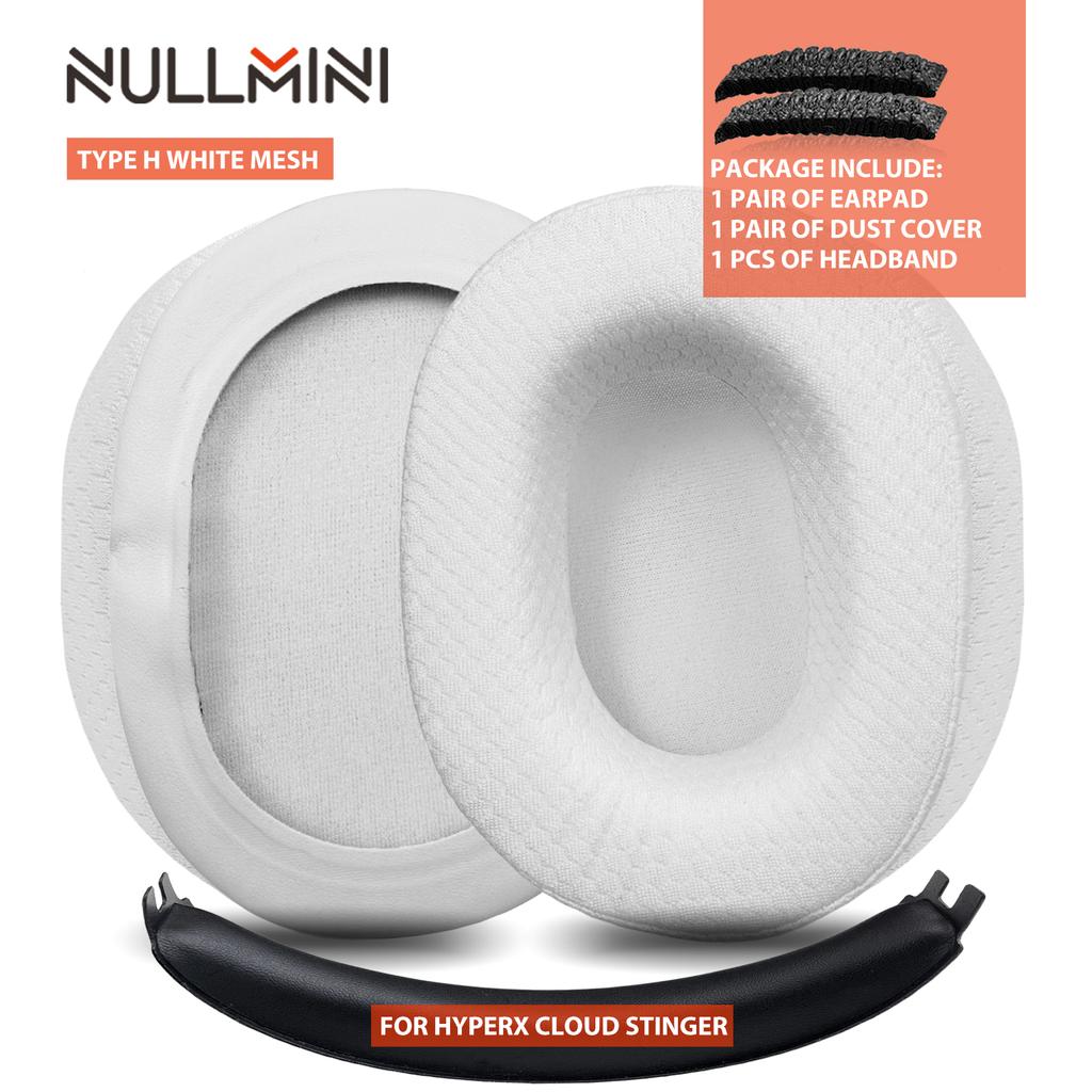 Nullmini Replacement Earpads for HyperX Cloud Stinger Headphones Cooling Gel Ear Pads Cushion Earmuffs Sleeve Headband