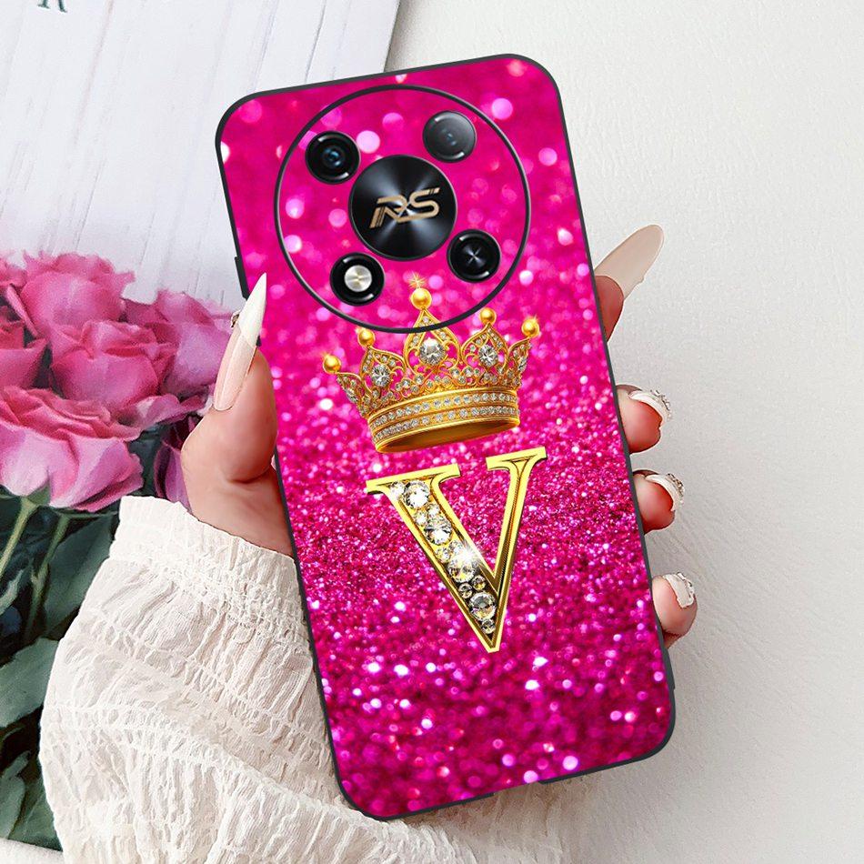 For ITEL RS4 2025 Fashion Crown Letter Phone Case For Itel RS4 S666LN Black Silicone Soft TPU Cases Bumpers